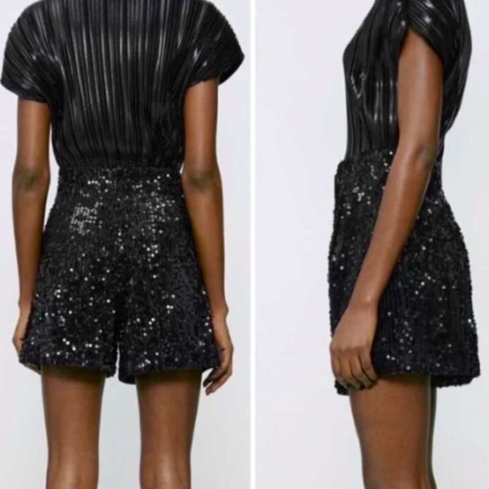 Zara Black sequins shorts , Size Small